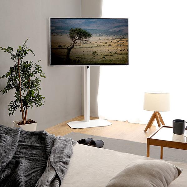 壁寄せTVスタンド 32〜65型対応 ハイタイプ スイング機能 コーナー