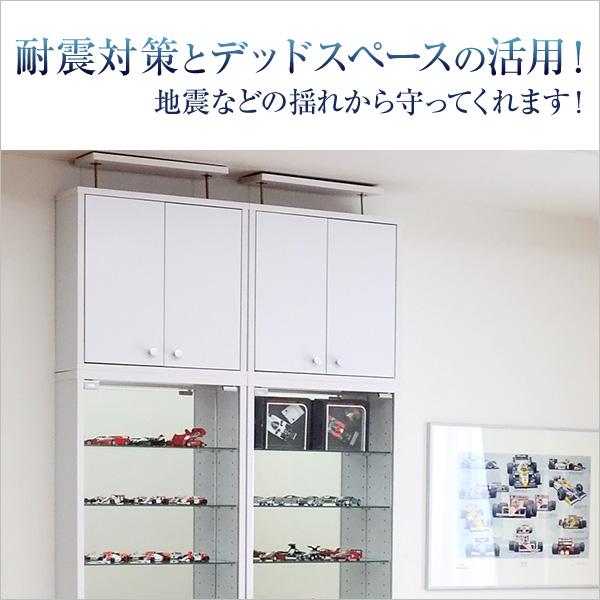 コレクションラック ガラス扉キャビネット 浅型 ハイタイプ