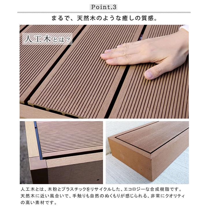 3台 ステップ フェンスセット 人工木ウッドデッキ 簡単 縁側 本格的 DIY 庭 ベランダ おしゃれ 小型 北欧 ガーデン 屋外 家具 樹脂製 縁台 テラス ウッドパネルの画像