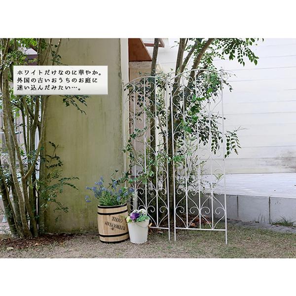 ブランティーク ホワイトアイアントレリスH147 2枚組 フェンス ガーデニング 2枚組 ブランティーク ホワイトアイアントレリスH147 アンティーク