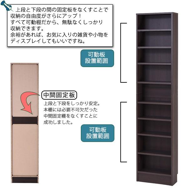 たっぷり収納できる、薄型本棚 本棚 W42 D16 約220冊収納 文庫本収納 薄型ラック 新生活 : ピカイチ