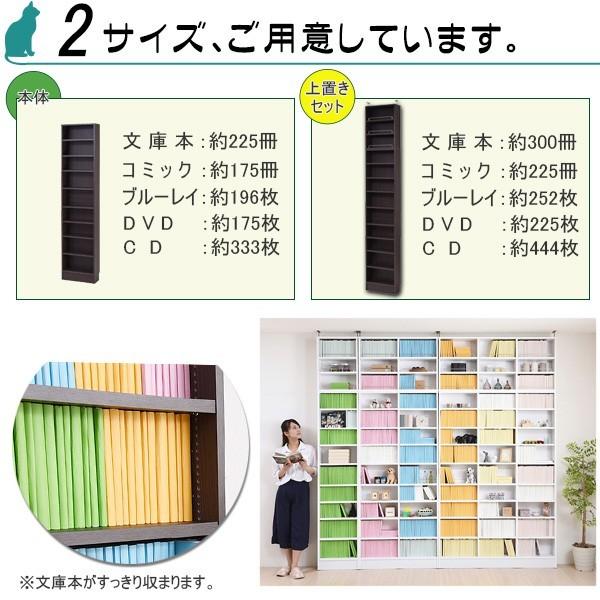 本棚 W42 D16 約300冊収納 壁面ラック 上置き付き 薄型ラック 新生活