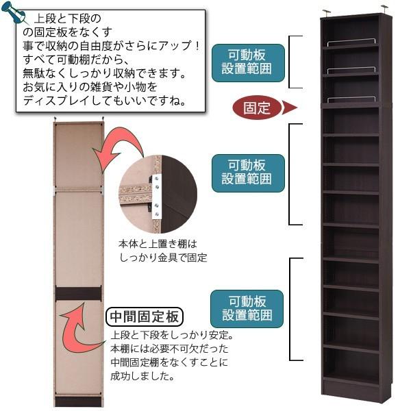Navi 約300冊 本棚 W42 D16 約300冊収納 壁面ラック 上置き付き 薄型ラック 新
