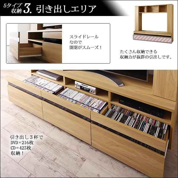 テレビボード 55v型までの大型テレビ対応 ハイタイプ ナチュラル色 新