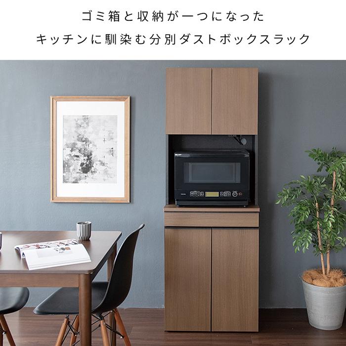 【値下げ可】ゴミ箱 45L 分別 2連 収納付き ダストボックス ゴミ箱 ごみ箱 45L 分別 キッチン キャスター付き 2