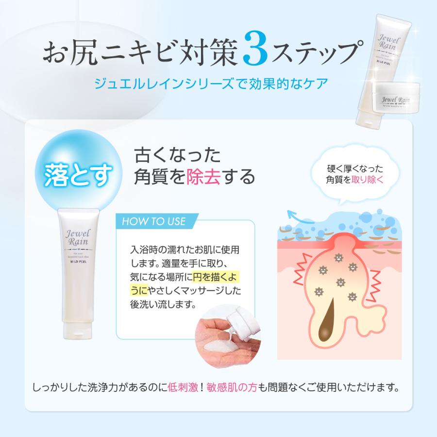 あーい おまとめ買いあり　ピカイチ　ジュエルレイン　60g 3個 ピカイチ 背中ニキビ ニキビケア ピーリングジェル お尻 黒ずみ 角質