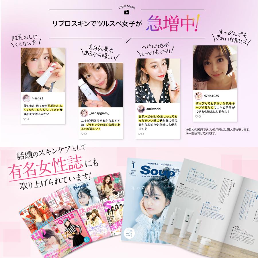 Reproskin ニキビ 化粧水 ニキビ跡 リプロスキン 100ml×3本セット  