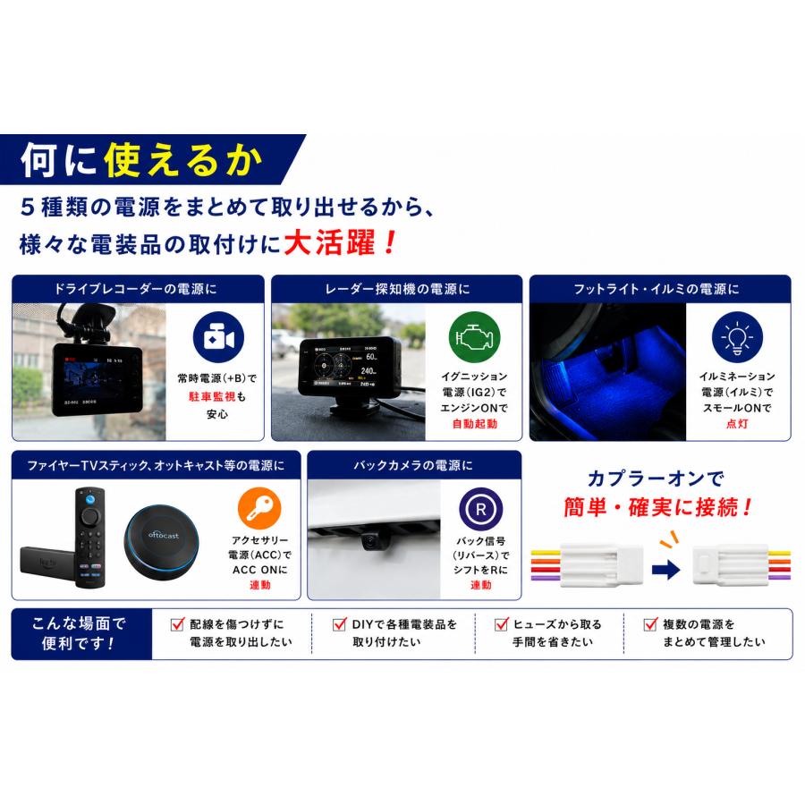 ピカイチ bz4X 電源取り出し オプションカプラー ダブルギボシ対応