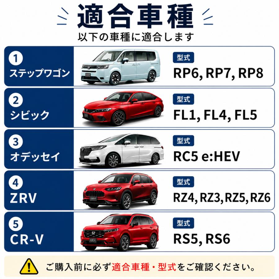 ステップワゴン（RP6-8）シビック（FL1，FL4、FL5） ZRV（RZ4-6) 電源