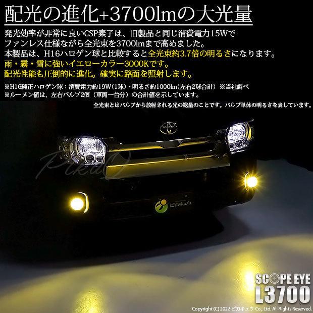 トヨタ ハイエース (200系 4型) 対応 LED SCOPE EYE L3700 フォグランプキット  3700lm イエロー 3000K PSX26W 18-D-1｜pikaqac2｜04