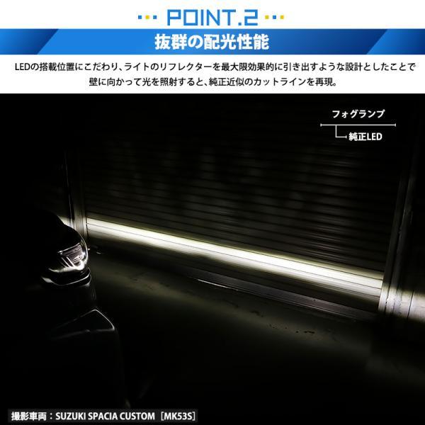 スズキ スペーシアカスタムHV (MK53S) H11 バルブ LED MONSTER L8400 クリアガラスレンズ フォグランプキット 8400lm 白 37-B-1 26-D-1_7