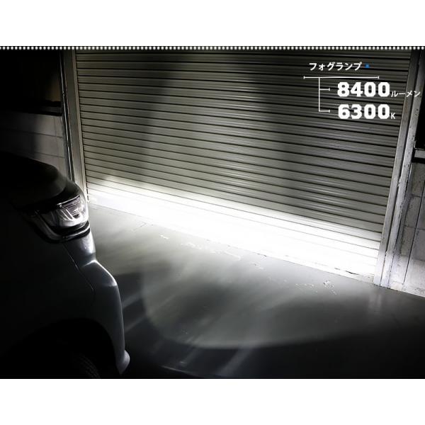 スズキ スペーシアカスタムHV (MK53S) H11 バルブ LED MONSTER L8400 クリアガラスレンズ フォグランプキット 8400lm 白 37-B-1 26-D-1_8