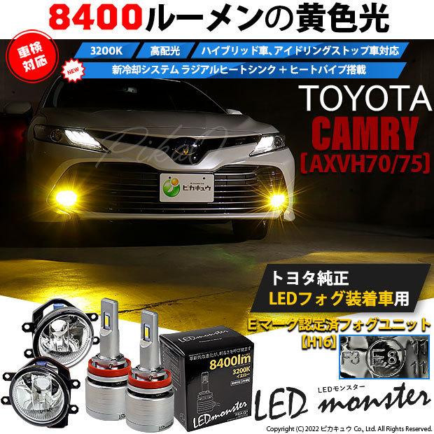 210系 クラウン 70系 カムリ 3000kイエロー LEDフォグ レンズ