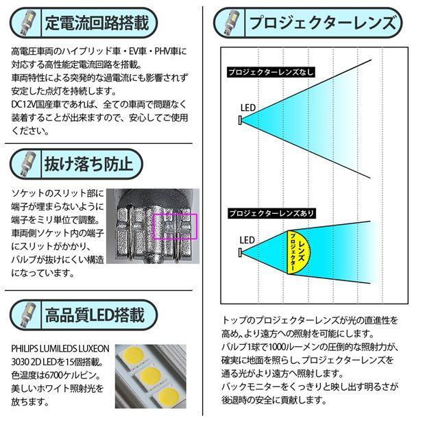 トヨタ プロボックス (NCP/NLP5#系) 対応 LED バックランプ T16 NEO15 1000lm ホワイト 2個 6700K  41-A-1｜pikaqac2｜05