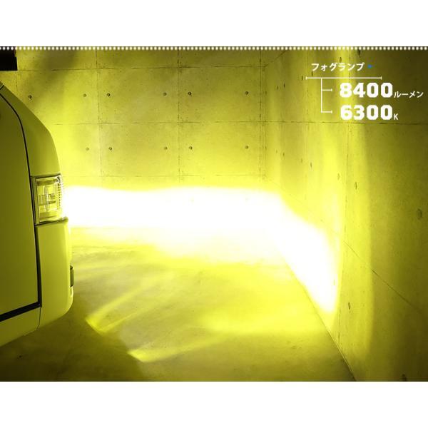 トヨタ ハイエース (200系 7型) 対応 H11 led MICRO バルブ LED MONSTER L8400 イエローガラスレンズフォグランプキット 8400lm 白 44-H-4｜pikaqac2｜10