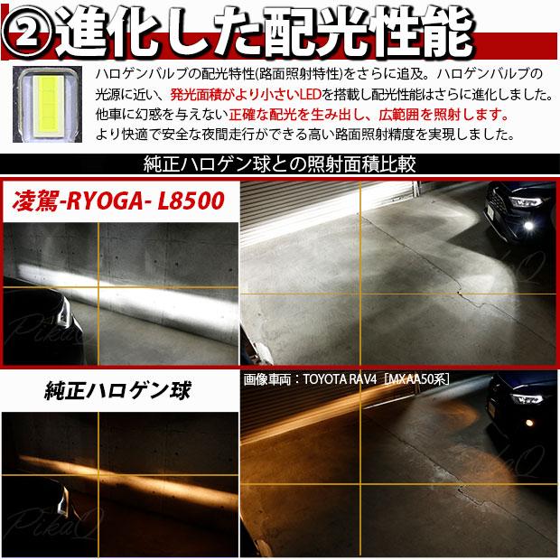 トヨタ ヴェルファイア (20系 後期) 対応 H11 LED バルブ 凌駕L8500 フォグランプキット 8500lm ホワイト 6500K 34-A-1｜pikaqac2｜04