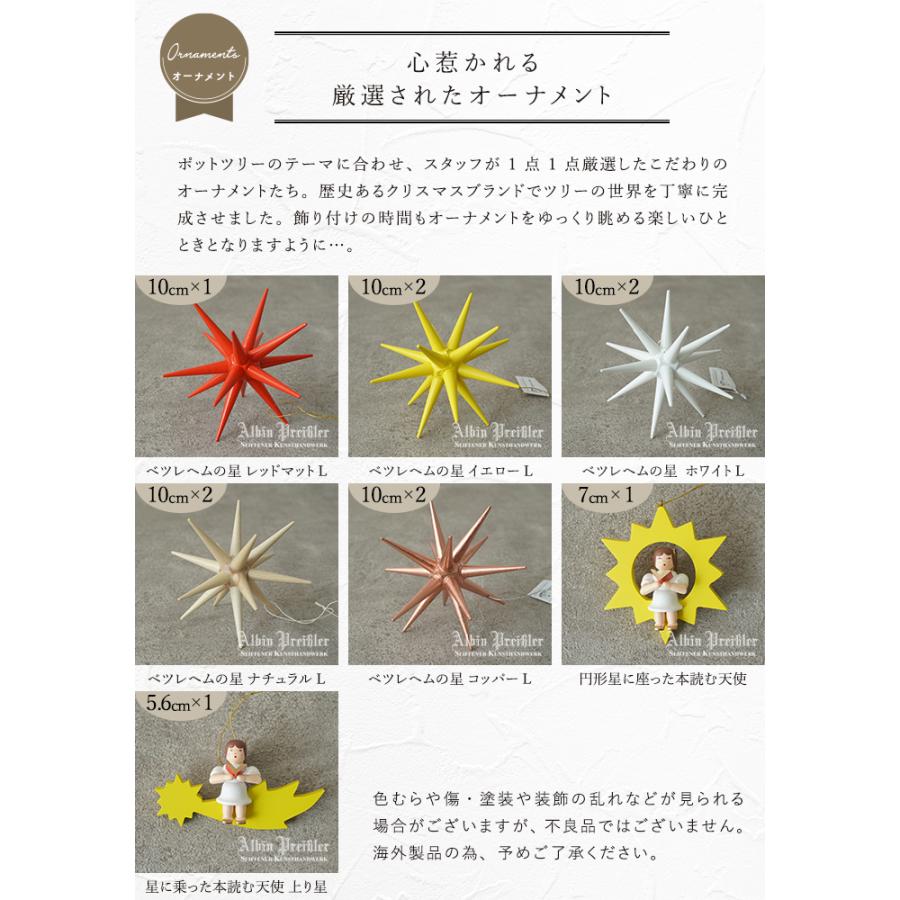 クリスマス オーナメントセット エルツの森イエロー 11set 電飾 ベツレヘムの星 ツリー飾り 北欧 おしゃれ (ツリー別売り)_7