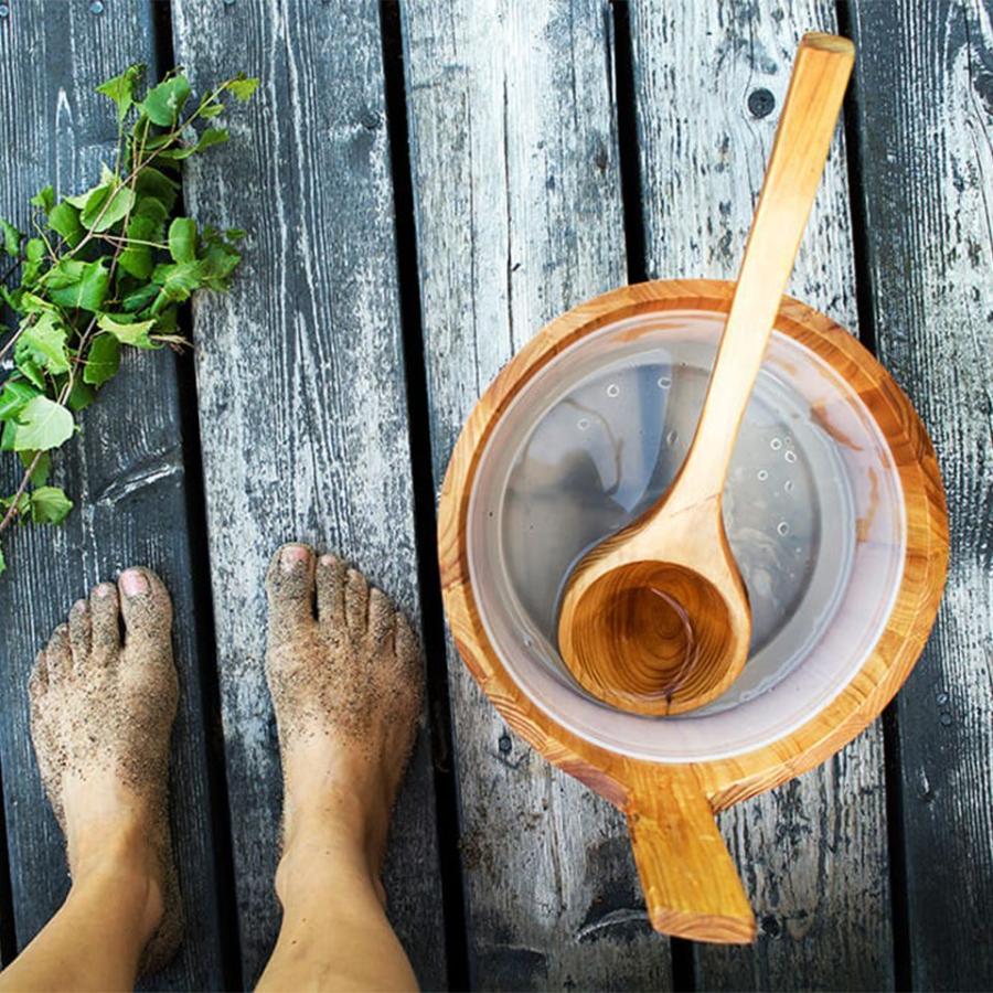 EM-2434】EMENDO エメンド サウナグッズ 木製バケット ラドル アロマ