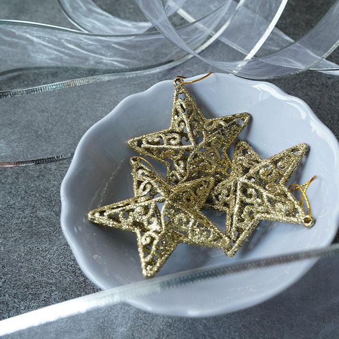 クリスマスツリー 飾り オーナメント スター飾り オーナメント3個