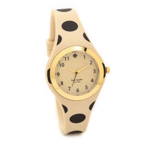 ケイトスペード 時計 katespade ラバー ラムゼー ドット ウォッチ 腕時計 ベージュ×ブラック 0611