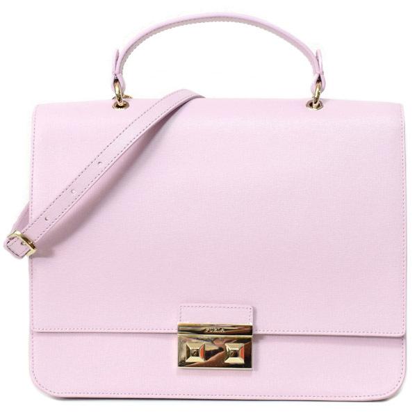 フルラ バッグ FURLA レザー ロゴ 2way クロスボディ 斜め掛け ショルダー ハンドバッグ ビジネスバッグ ペールピンク 1018036