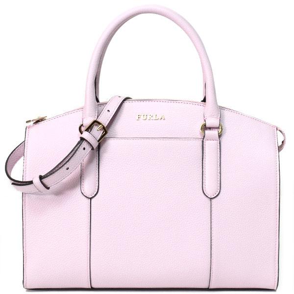 フルラ バッグ FURLA レザー レア ロゴ スモール サッチェル 2way クロスボディ 斜め掛け ショルダー ハンドバッグ ペールピンク 1028627