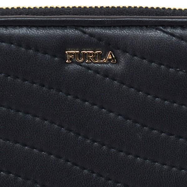 フルラ コンパクト財布 FURLA カーフレザー スイング キルティング ジップ コンパクト ミニ 財布 ブラック 1046771 FURLA（フルラ） コンパクト財布 カーフレザー スイング キルティング