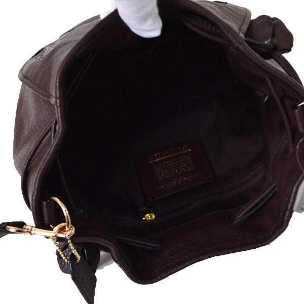 コーチ バッグ COACH ペプルド レザー フローラル 花柄 刺繍 巾着 斜