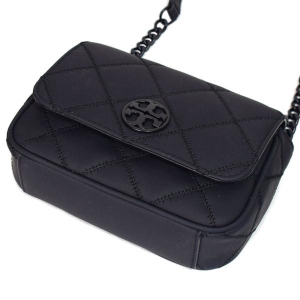 トリーバーチ バッグ TORY BURCH レザー ウィラ マット キルティング 2way ベルトバッグ チェーン ショルダー バッグ ブラック  136488