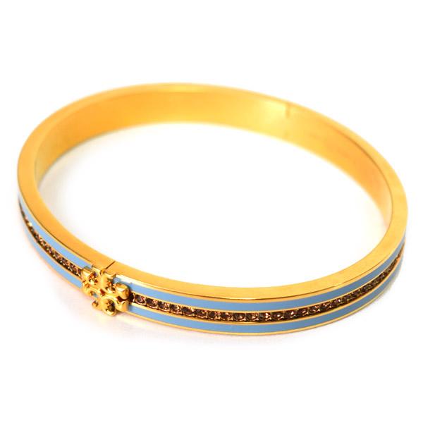 TORY BURCH（トリーバーチ） ブレスレット メタル ロゴ キラ ストーン