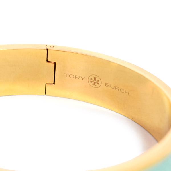 TORY BURCH（トリーバーチ） バングル メタル レザー インレイ カフ 