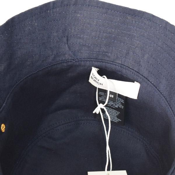 美品Tory Burchバケットハット ネイビー