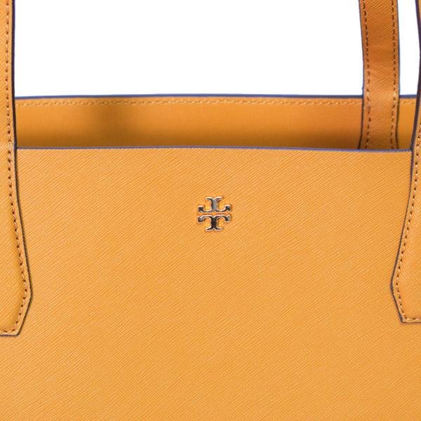 トリーバーチ バッグ TORY BURCH サフィアーノレザー ブレイク ロゴ トートバッグ キャラメルコーン 154319 TORY BURCH（トリーバーチ） バッグ サフィアーノレザー ブレイク ロゴ