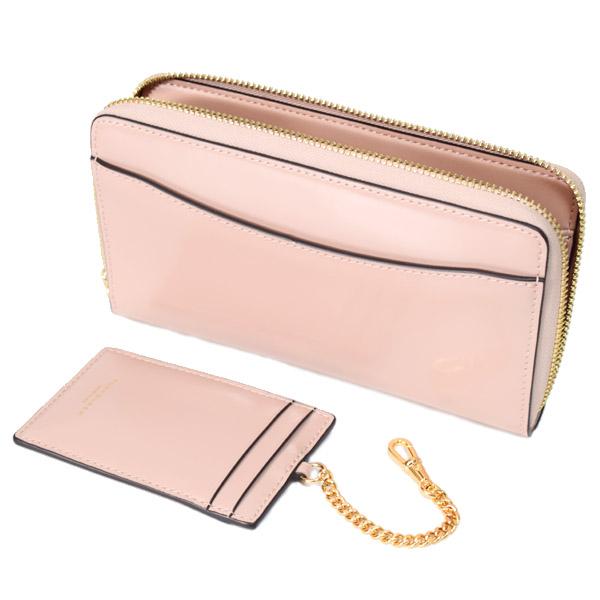 トリーバーチ 長財布 TORY BURCH パテントレザー ブリテン ジップ コンチネンタル カードケース 定期入れ 2点セット デボンサンド 164596 TORY BURCH（トリーバーチ） 長財布 パテントレザー ブリテン ジップ