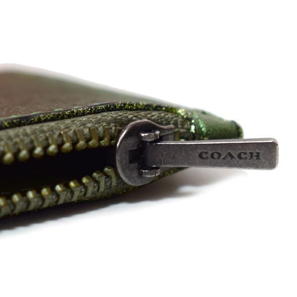 COACH（コーチ） 小銭入れ レザー ジップ コインケース メタリック
