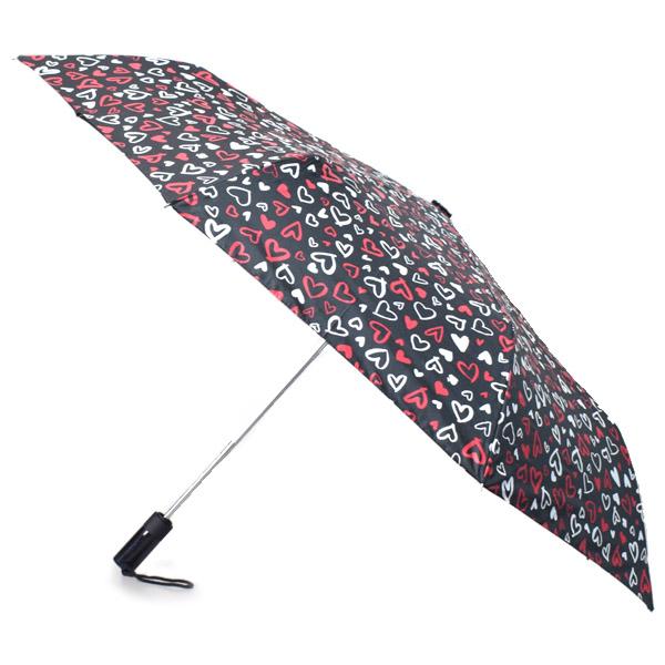 ケイトスペード 傘 katespade ワンタッチオープン式 スクリブル ハート アンブレラ 折りたたみ傘 ブラックマルチ 230334 kate spade NEW YORK（ケイト・スペード ニューヨーク） ケイト