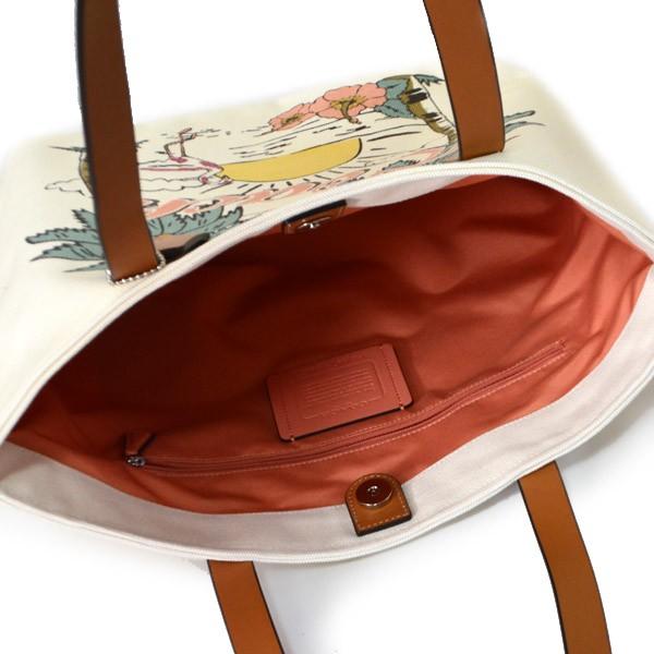 COACH コーチ バッグ ハワイアン アロハ プリント キャンバス レザー 