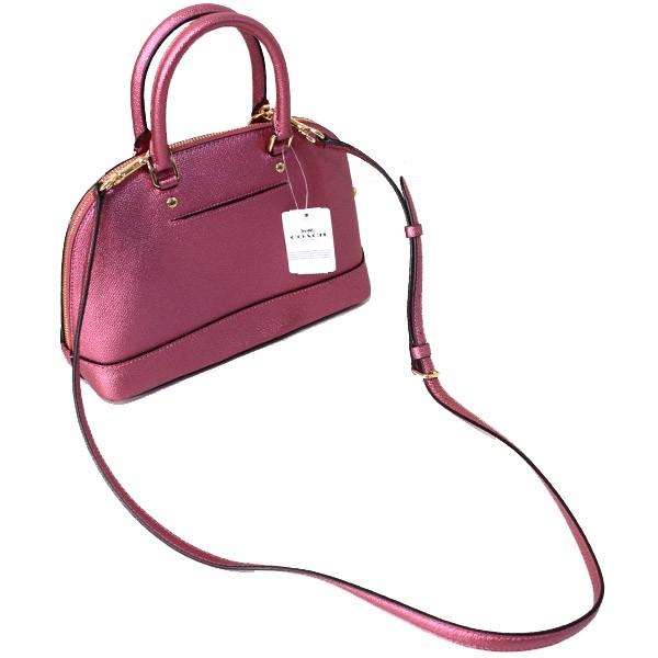 COACH（コーチ） バッグ メタリック クロスグレイン レザー ミニ