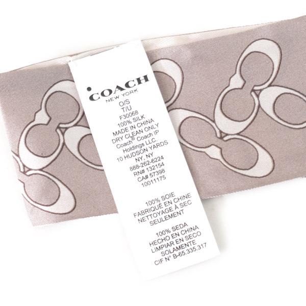 COACH（コーチ） ストール シルク バイアスシグネチャー Cスキニー