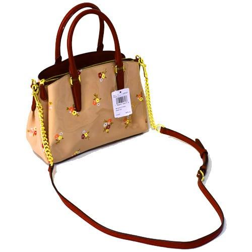 COACH（コーチ） バッグ パテント レザー フローラル 花柄 ベビー 
