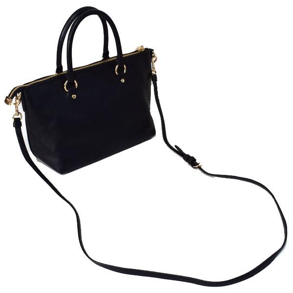 コーチ バッグ COACH ペブルレザー ミニ エマ サッチェル 2WAY ショルダー ハンドバッグ ブラック 31466