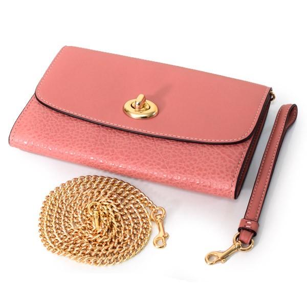 【美品】COACH コーチ チェーンバッグ　クラッチバッグ　ターンロック COACH（コーチ） バッグ レザー チェーン ターンロック ショルダー
