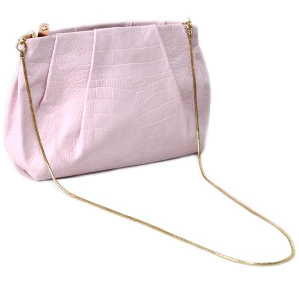 ケイトスペード バッグ　katespade エンボスド クロコ レザー ２way 斜め掛け ショルダー クラッチ バッグ ペールピンク 3236 kate spade NEW YORK（ケイト・スペード ニューヨーク） ケイト