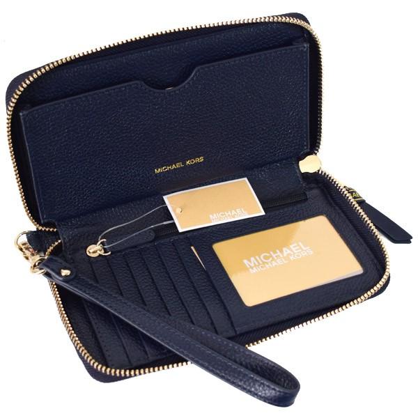 MICHAEL KORS マイケルコース 長財布 ペブルレザー ストライプ