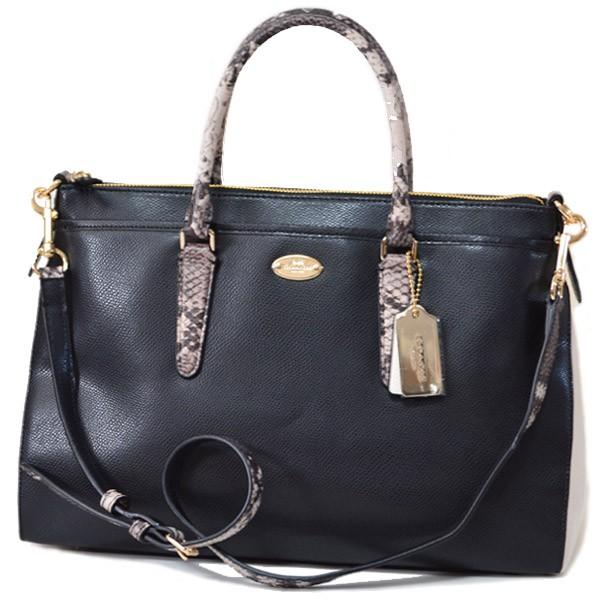 COACH（コーチ） バッグ レザー モルガン パイソン バイカラー 2WAY