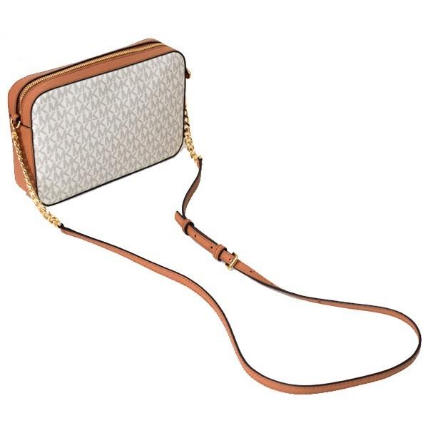 マイケルコース バッグ MICHAEL KORS コーティング レザー モノグラム 斜めがけ ショルダー クロスボディー チェーン バッグ バニラホワイト 35F8GTTC3B MICHAEL KORS（マイケルコース） バッグ コーティング レザー