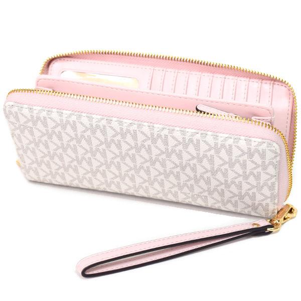 マイケルコース 財布 MICHAEL KORS コーティングキャンバス レザー アコーディオン ジップ アラウンド リストレット 長財布 パウダーブラッシュマルチ 35F8GTVT3B MICHAEL KORS（マイケルコース） 財布 コーティングキャンバス レザー