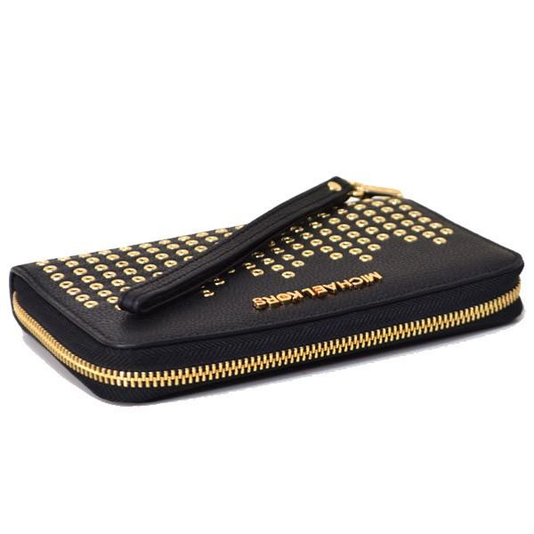 マイケルコース 財布 MK MICHAEL KORS レザー ジップ アラウンド リストレット 長財布 ブラック 35F8GYEE3L MICHAEL KORS（マイケルコース） 財布 MK MICHAEL KORS レザー ジップ