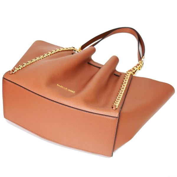 マイケルコース バッグ MICHAEL KORS レザー ベルト チェーン ラージ ショルダー トート バッグ ラゲージ 35H3G4MT7I MICHAEL KORS（マイケルコース） バッグ レザー ベルト チェーン