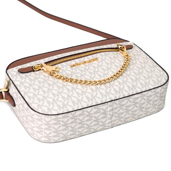 マイケルコース バッグ MICHAEL KORS PVC レザー モノグラム イースト ウエスト チェーン 斜めがけ ショルダーバッグ バニラ ホワイト 35S1GTTC9B MICHAEL KORS（マイケルコース） バッグ MICHAEL KORS PVC レザー